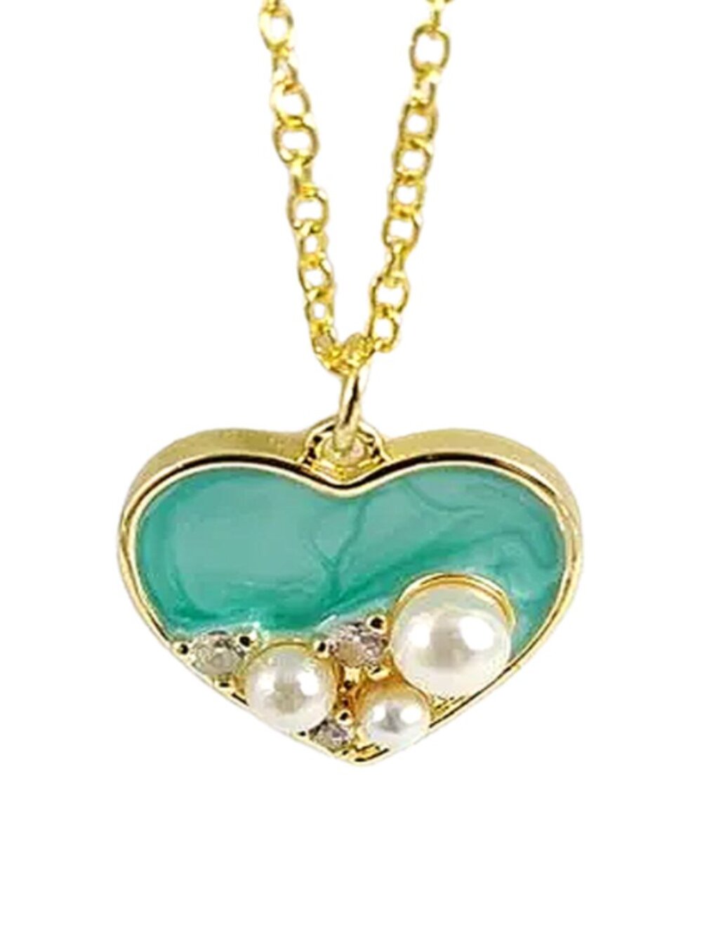 18K Gold-plated Pearl and Zircon Necklace